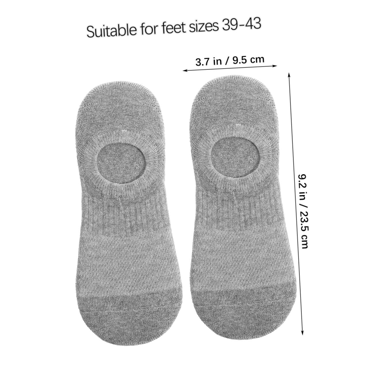 Mikikit Calzini Invisibili Unisex in Cotone Pettinato Fondo a Spugna, 6 Paia, Design Invisibile e Resistente alla Deformazione, per Uso Quotidiano