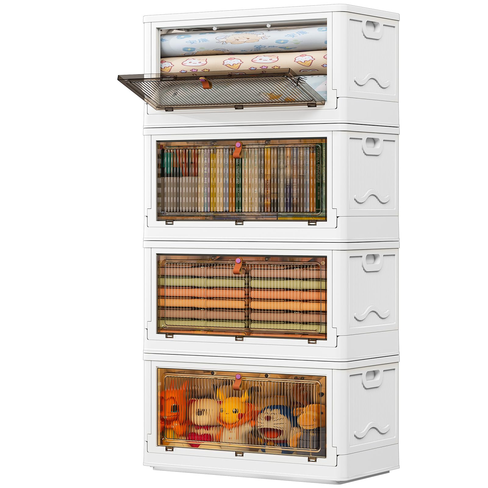 Amazon.com: YFXCVSL 4 Tier Storage Bins with Lids 103QT