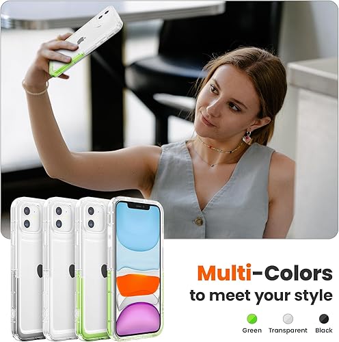 Miniatura 7 de ZCDAYE Diseñada para iPhone 11, funda transparente con soporte compatible con carga inalámbrica de TPU parachoques invisible, soporte invisible,