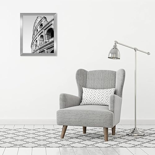 Vista 694 de Americanflat - Marco para póster de 71 x 74 cm con plexiglás pulido, portarretratos negro de madera industrializada, Epic Collection, marco ancho