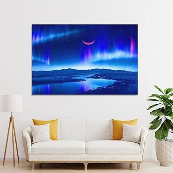 現代アート「イナリ湖の逆さオーロラ」（未来絵画） m78049737737_1.jpg?1744468091