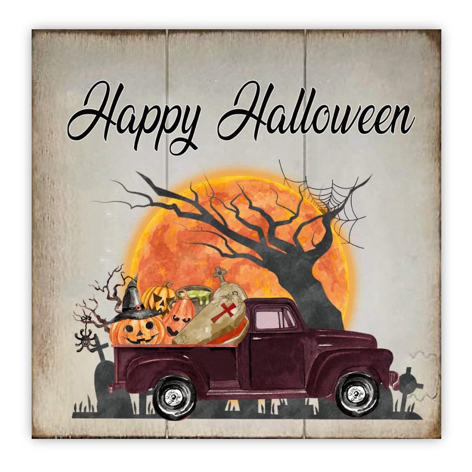 Cadre bois Halloween pour embellir un mur vide facilement