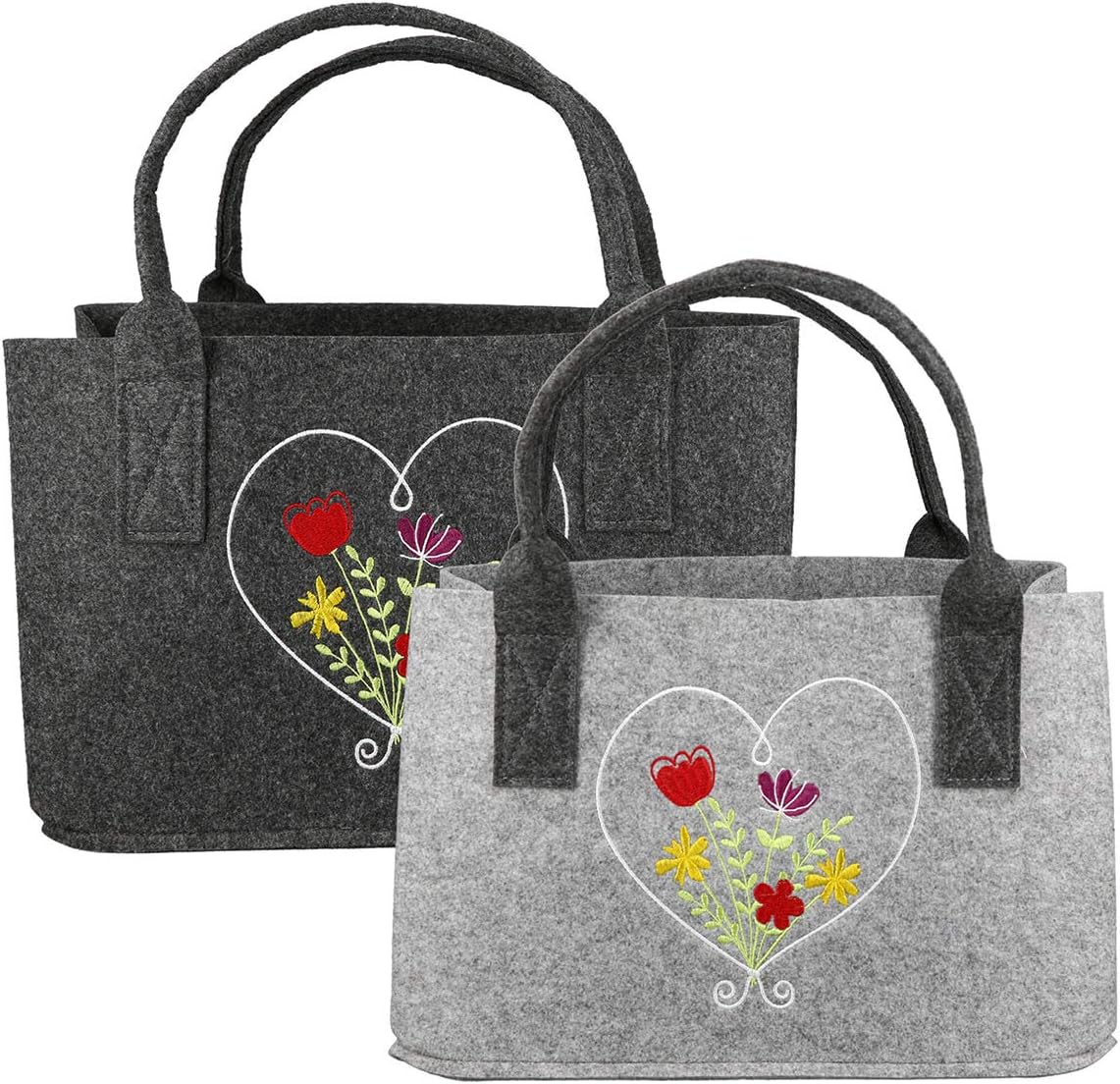 GILDE Filz Einkaufstasche Dunkelblau - Spruch Meerzeit 40x25x26cm