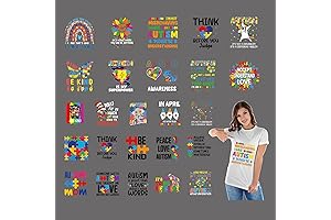 25 Sheets Autism Awareness HTV for Ironing Projects