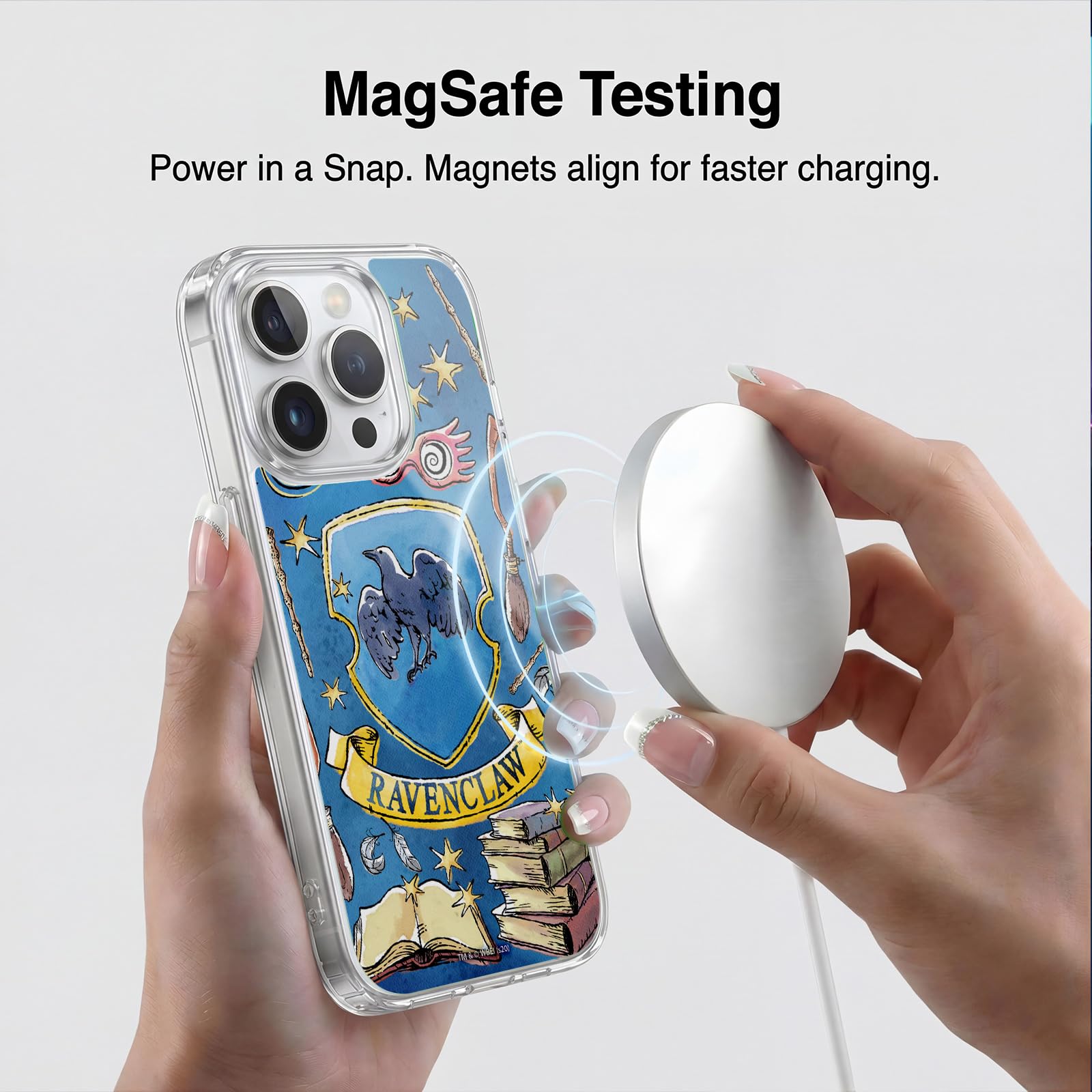 Head Case Designs Licenza Ufficiale Harry Potter Ravenclaw Modello Deathly Hallows XIII Custodia in Gel [Grado Militare] Compatibile con Apple iPhone 13 PRO Max E Compatibile con MagSafe