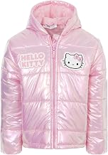 Hello Kitty Girls' Hooded Puffer Coat Little Kid to Big Kid
