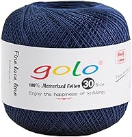 Vista 41 de Golo - Hilo de ganchillo tamaño 30, hilo de colores para hacer encaje 310