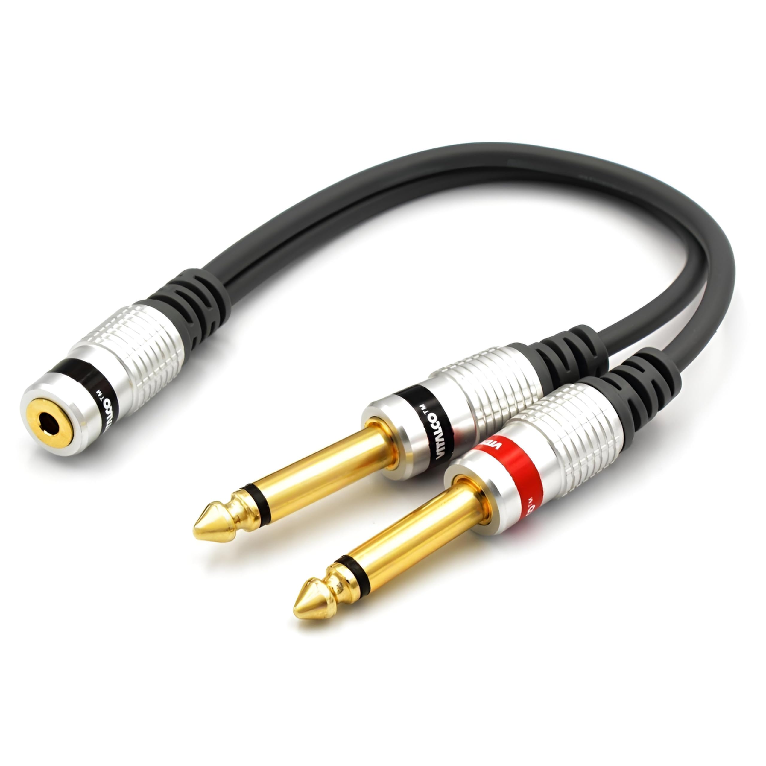 2x Cavo AUX 3,5mm Maschio-maschio Kenable &ndash; Ultrasottile 1,5m Per Auto E Hi-fi