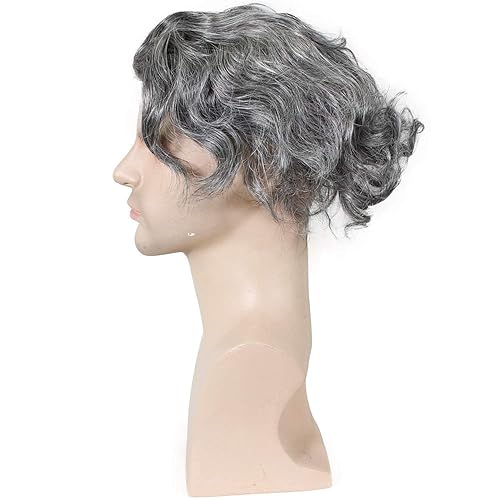 Miniatura 5 de Voloria Toupee para hombre 0.0 in piel ultra fina pu hombres postizo europeo virgen sistema de reemplazo de cabello humano piezas 10x8inch 1B color