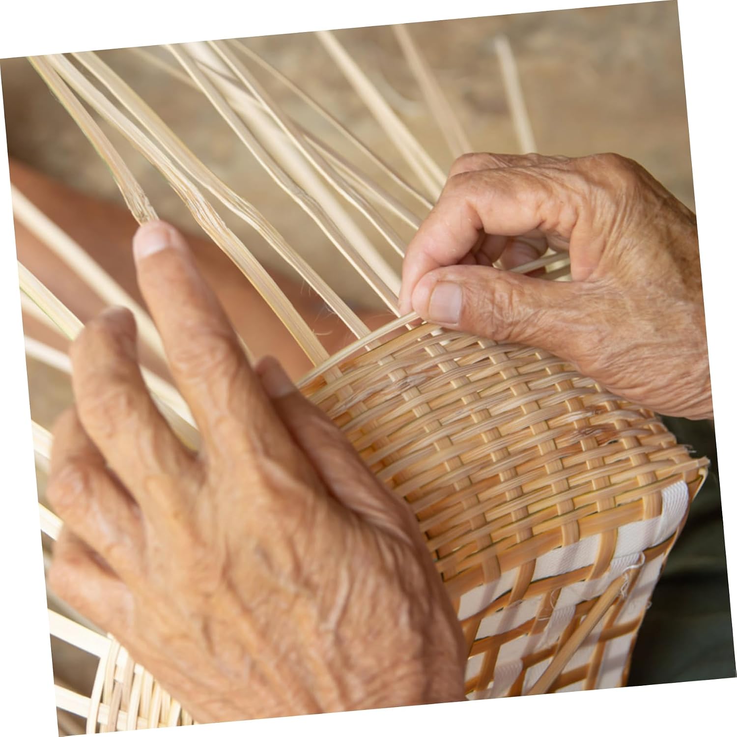 HOMSFOU Weaving Strips Durable Basket Making Supplies for Craft Enthusiasts Natural Color Strips Each Long Easy to Use for DIY Projects