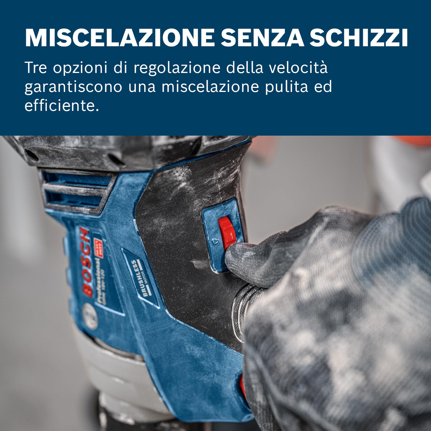 Bosch Professional 18V System Miscelatore a batteria GRW 18V-160 (incl. 1 prolunga da 7 cm (M14-M14), 2 chiavi, senza batteria/caricabatteria)