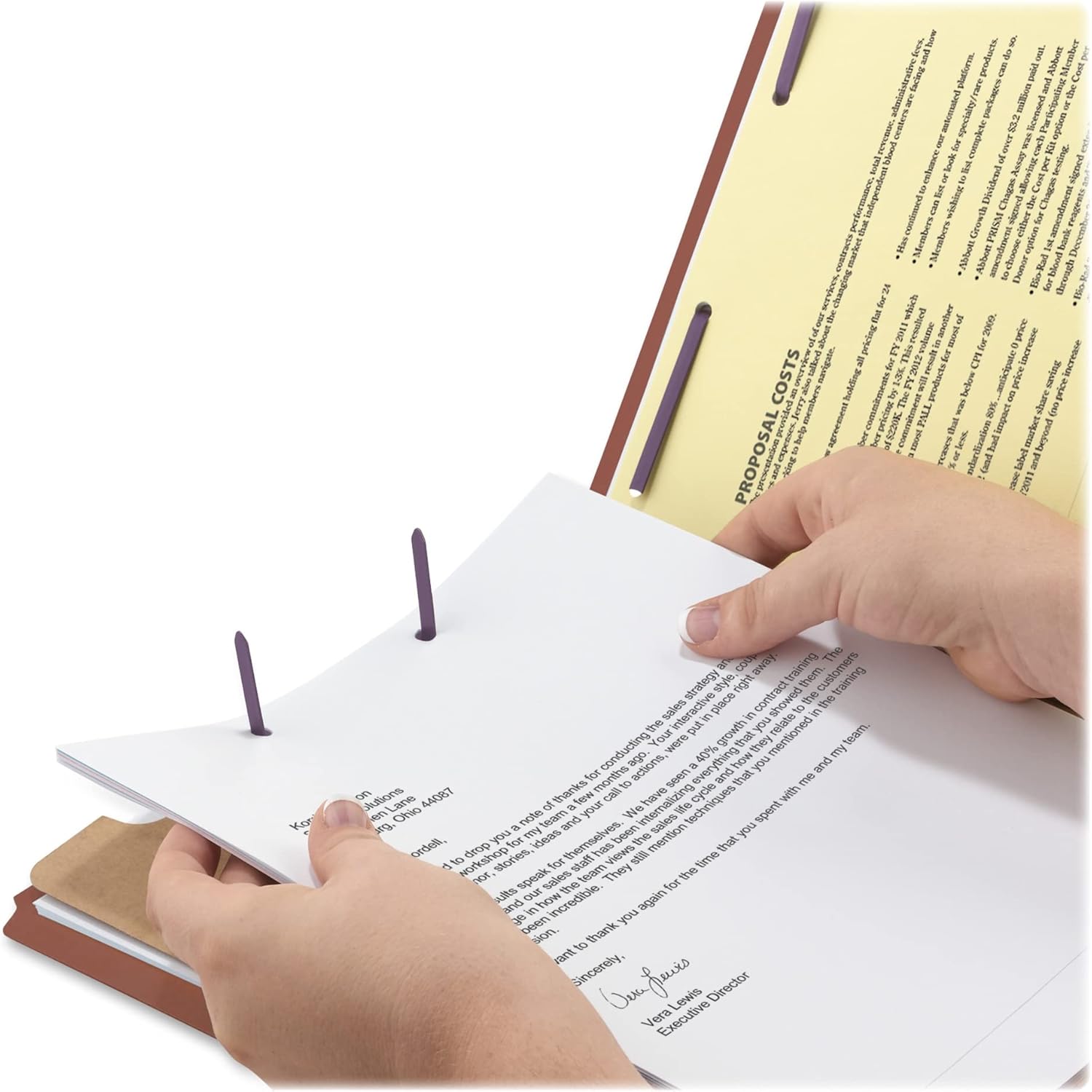 Smead Pressboard Classification File Folder with SafeSHIELD Fasteners, 1 Divider, 2" Expansion, Letter Size, Red, 10 per Box (13775)