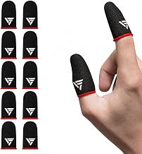 Mobile Gaming Thumb & Finger Sleeves, Anti-Slip Sweat-Proof High Precision Touch-Sensitive for PUBG, BGMI, COD Mobile & Free Fire - Breathable, Washable & Universal Fit (8 Pair)