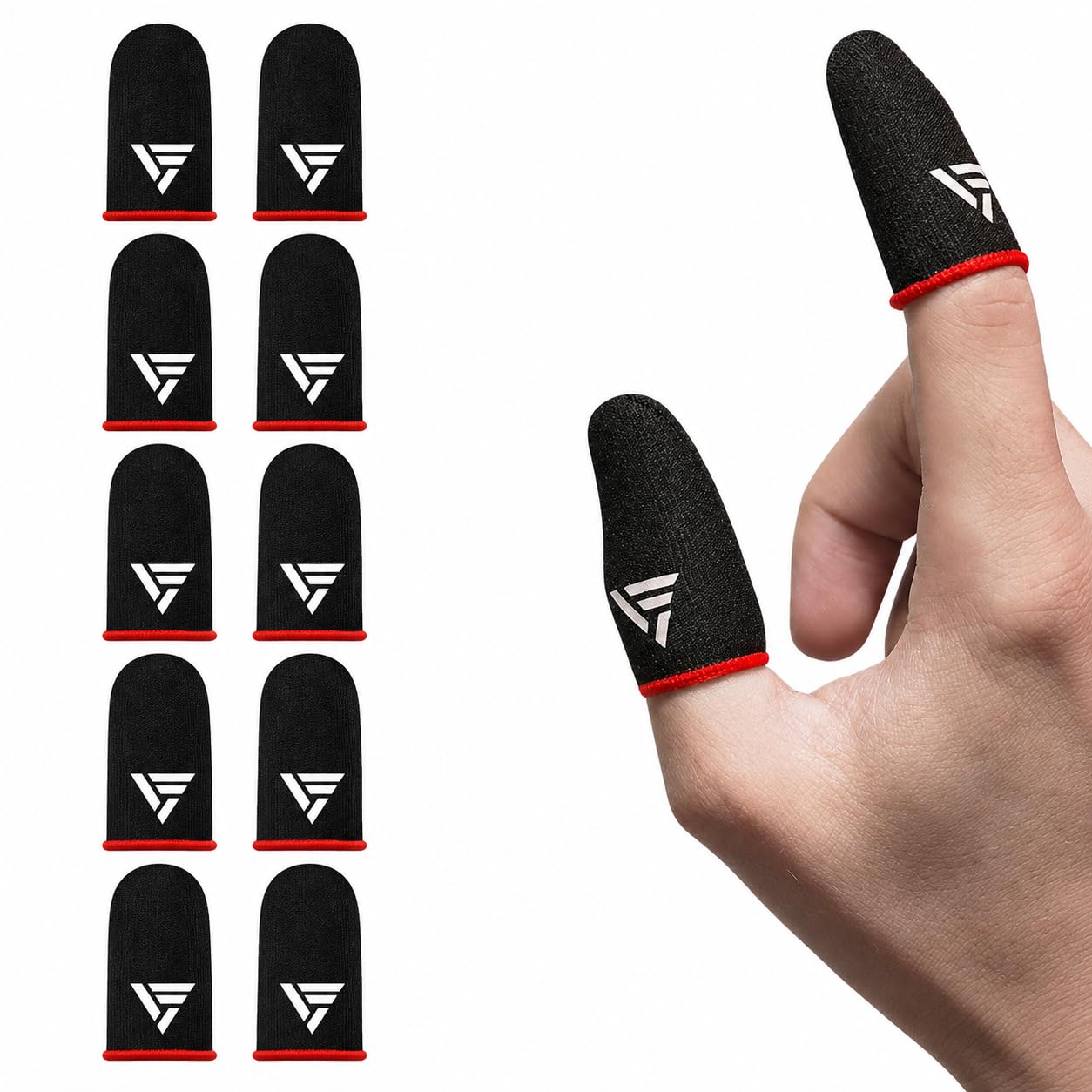Mobile Gaming Thumb & Finger Sleeves, Anti-Slip Sweat-Proof High Precision Touch-Sensitive for PUBG, BGMI, COD Mobile & Free Fire - Breathable, Washable & Universal Fit (4pair)-image-26