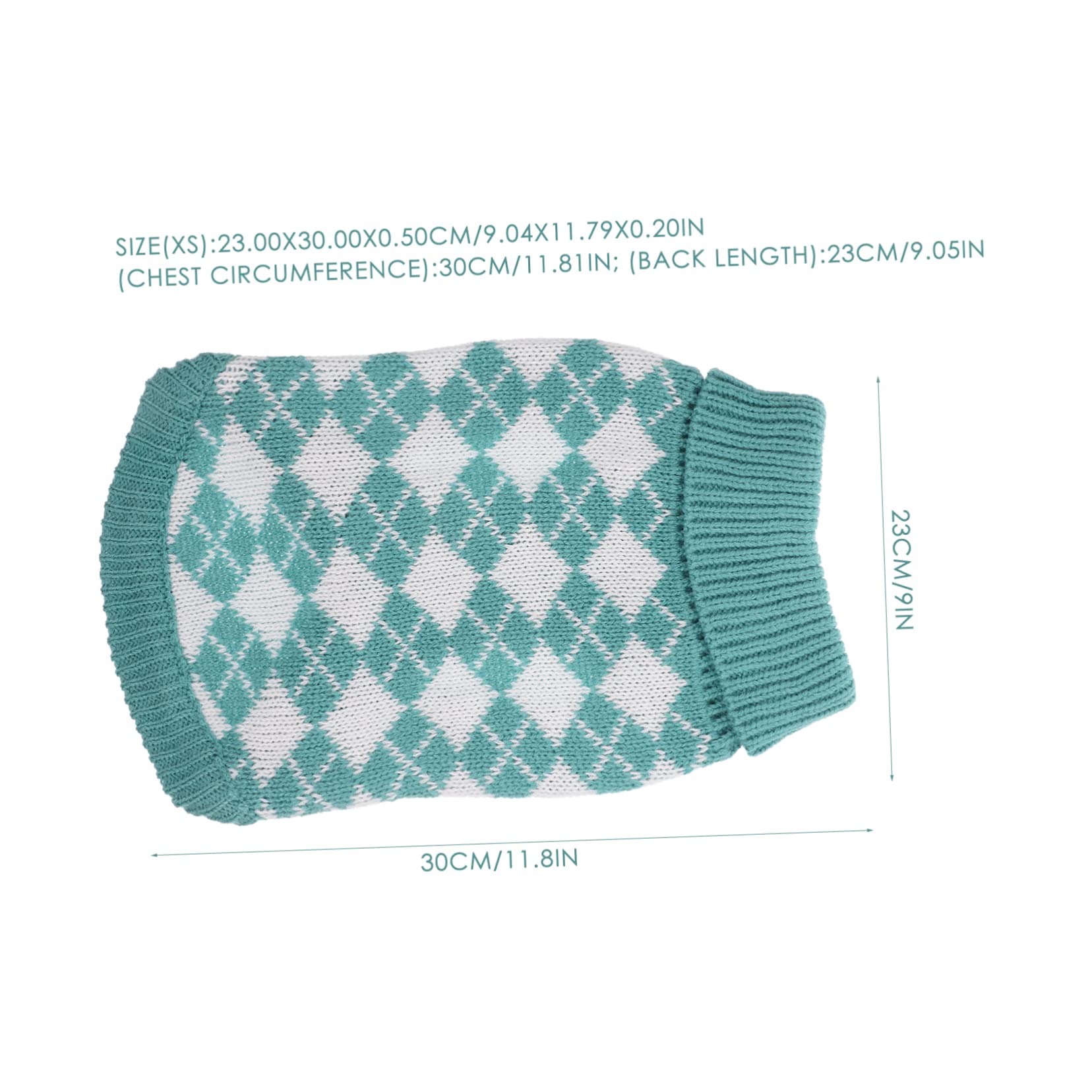 Mipcase 5pièces Pull pour Chien Tricot Classique à Carreaux Vêtements Chaleureux pour Animaux De Compagnie pour Fêtes Costumes Automne-Hiver