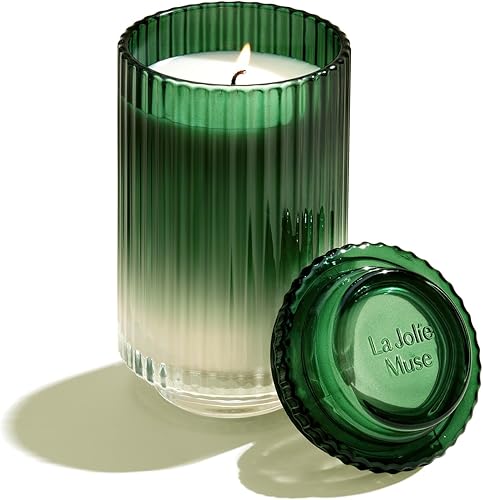 LA JOLIE MUSE Vela de pino, velas grandes de 19 onzas para el hogar, vela perfumada de pino de granada, velas verdes de lujo, regalo para