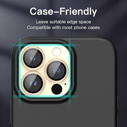Miniatura 6 de JETech Protector de lente de cámara para iPhone 13 Pro de 6.1 pulgadas y iPhone 13 Pro Max de 6.7 pulgadas, cubierta de anillo individual de metal