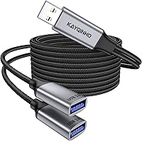 Vista 8 de Divisor USB 3.0 de 1 en 2 salidas, cable USB divisor Y, cable USB macho a 2 hembras para PC, tableta, portátil, MacBook, teclado, PS4, PS5, mouse