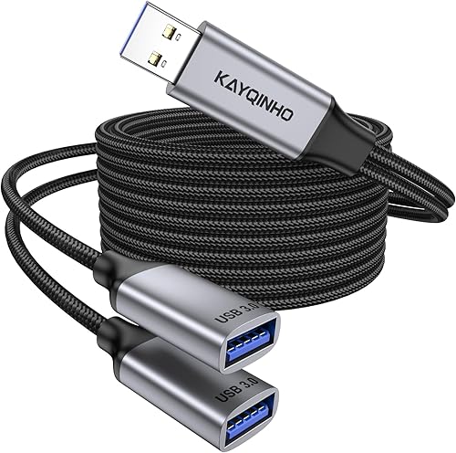 Miniatura 8 de Divisor USB 3.0 de 1 en 2 salidas, cable USB divisor Y, cable USB macho a 2 hembras para PC, tableta, portátil, MacBook, teclado, PS4, PS5, mouse,