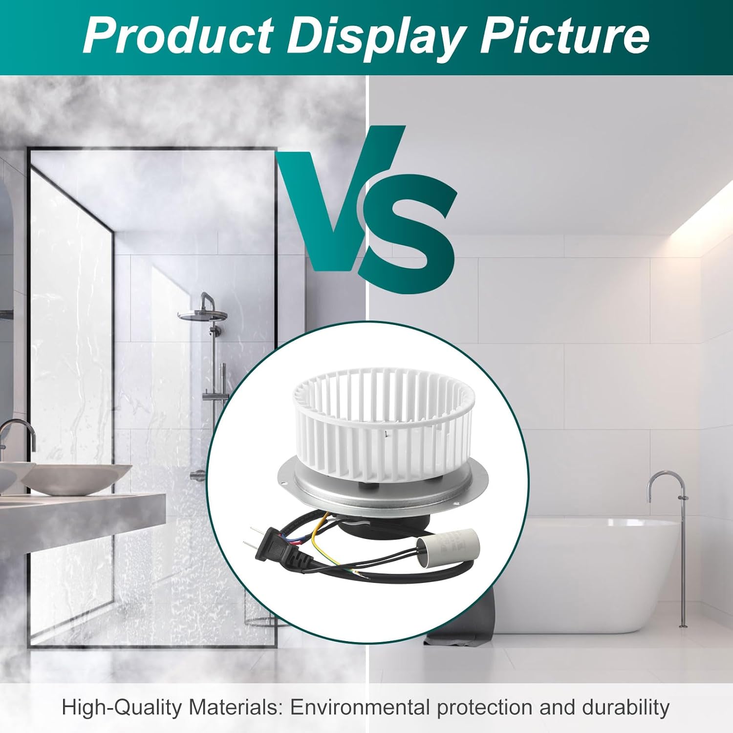 Bathroom Fan Motor Replacement for Nutone QT-110N-B QT-9093 QT-90N-B QT-100L QT-110N Series, 0696B000 Replaceable Bathroom Fan for NuTone JA2C394N