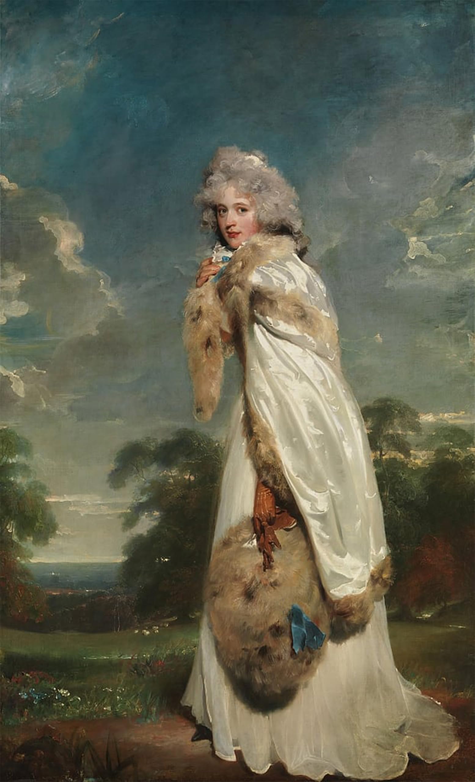 ARTXLXXBN Famous Prints Artwork Pictures Poster Painting Art Elizabeth Farren Countess of Der by Lawrence Artwork Landscape Pictures for Home Decor 60x90cm
