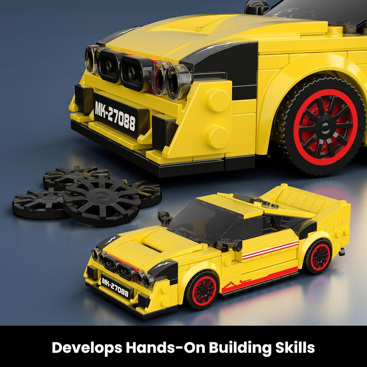 Mould King EVO-38 Classic Sports Car Building Kits, MOC Racing Car Toys Model, Vehicle Blocks Set Suitable for Boys to Build, House Decoration Gifts for Kids and Adults 27088 (466 Pcs)