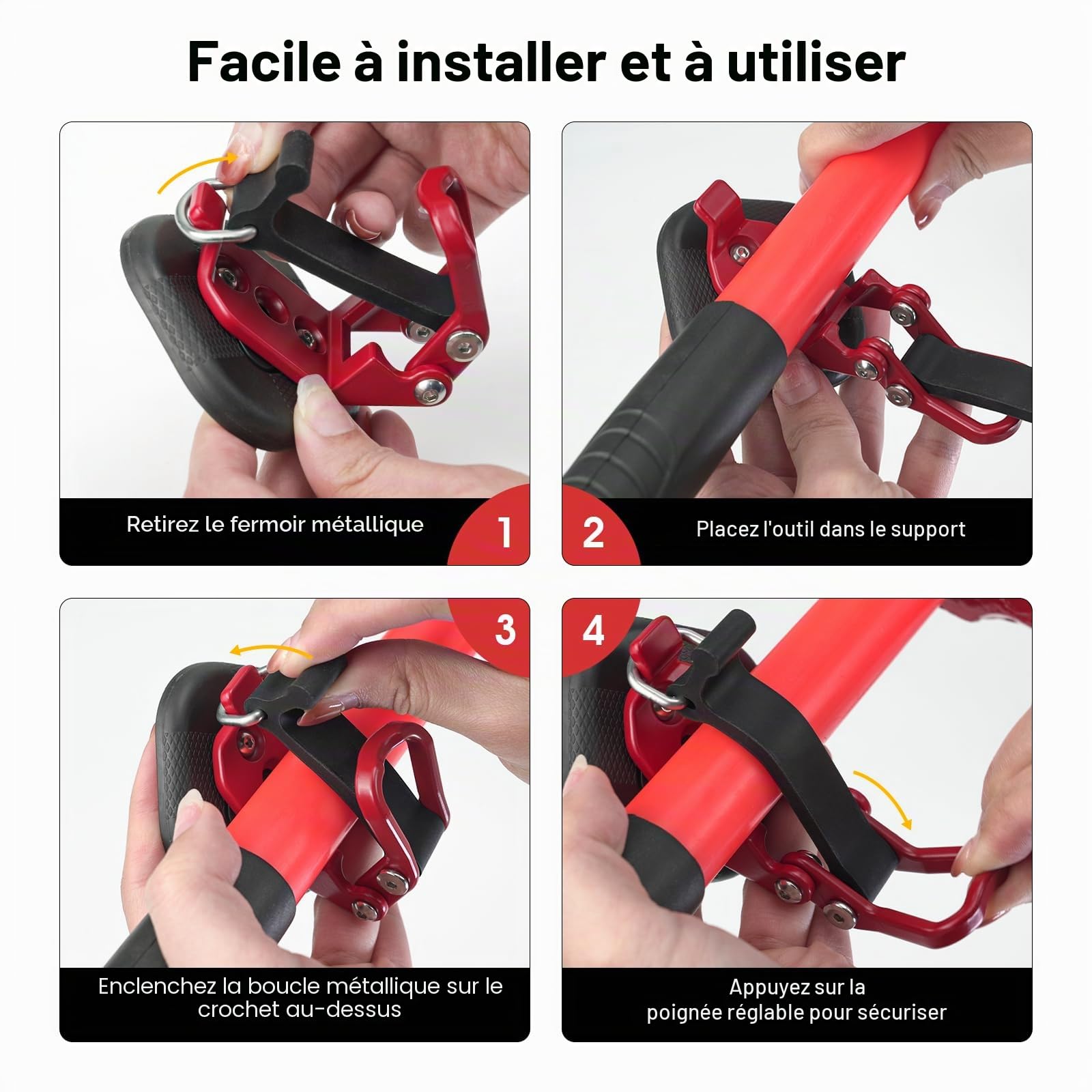 Lot de 2 Porte-outils magnétiques pour camion – Support pelle et hache à fixation rapide, sans perçage, pour galerie de toit, quad, camping-car et remorque