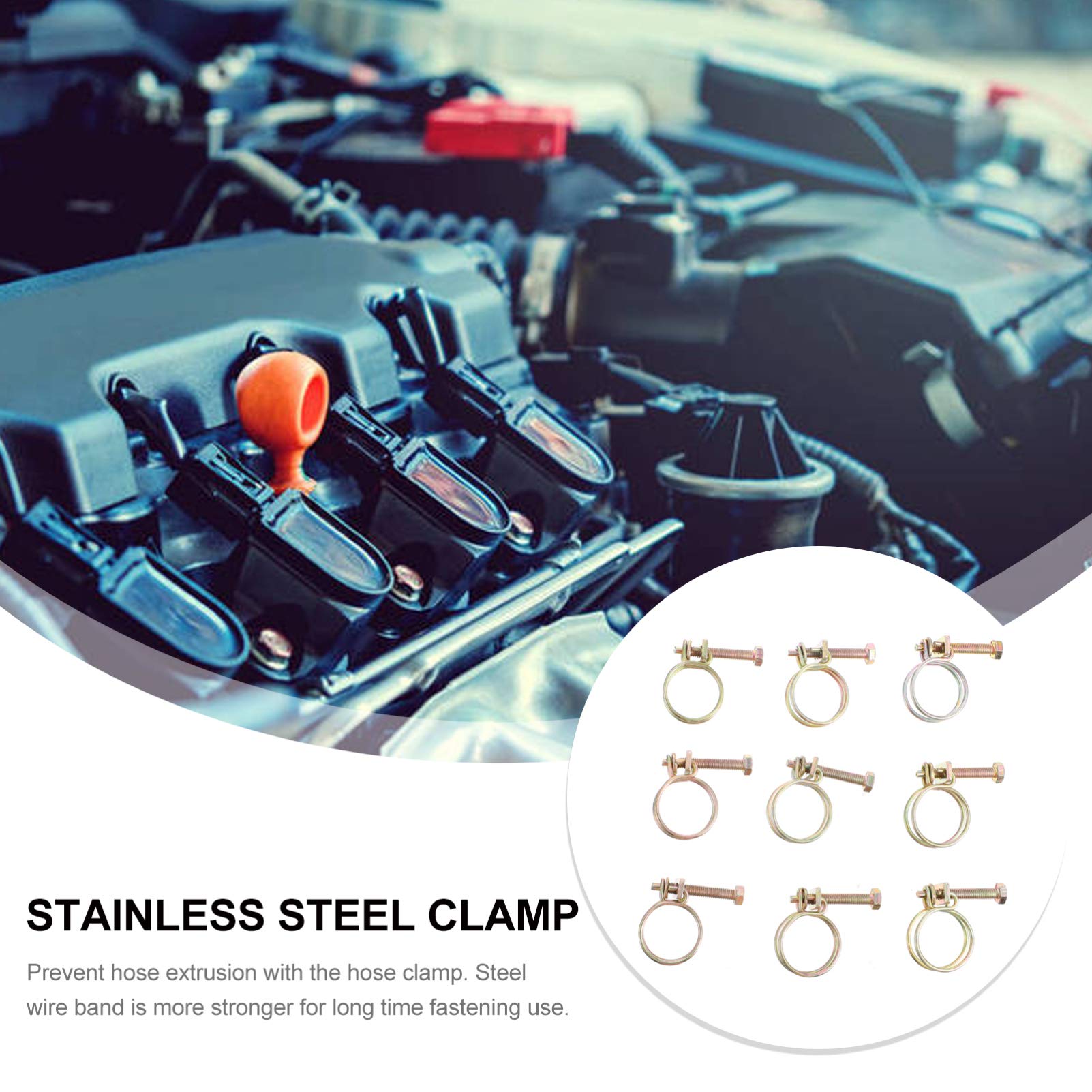 2-1/2'' Stainless Steel Hose Clamp, 5-Pack