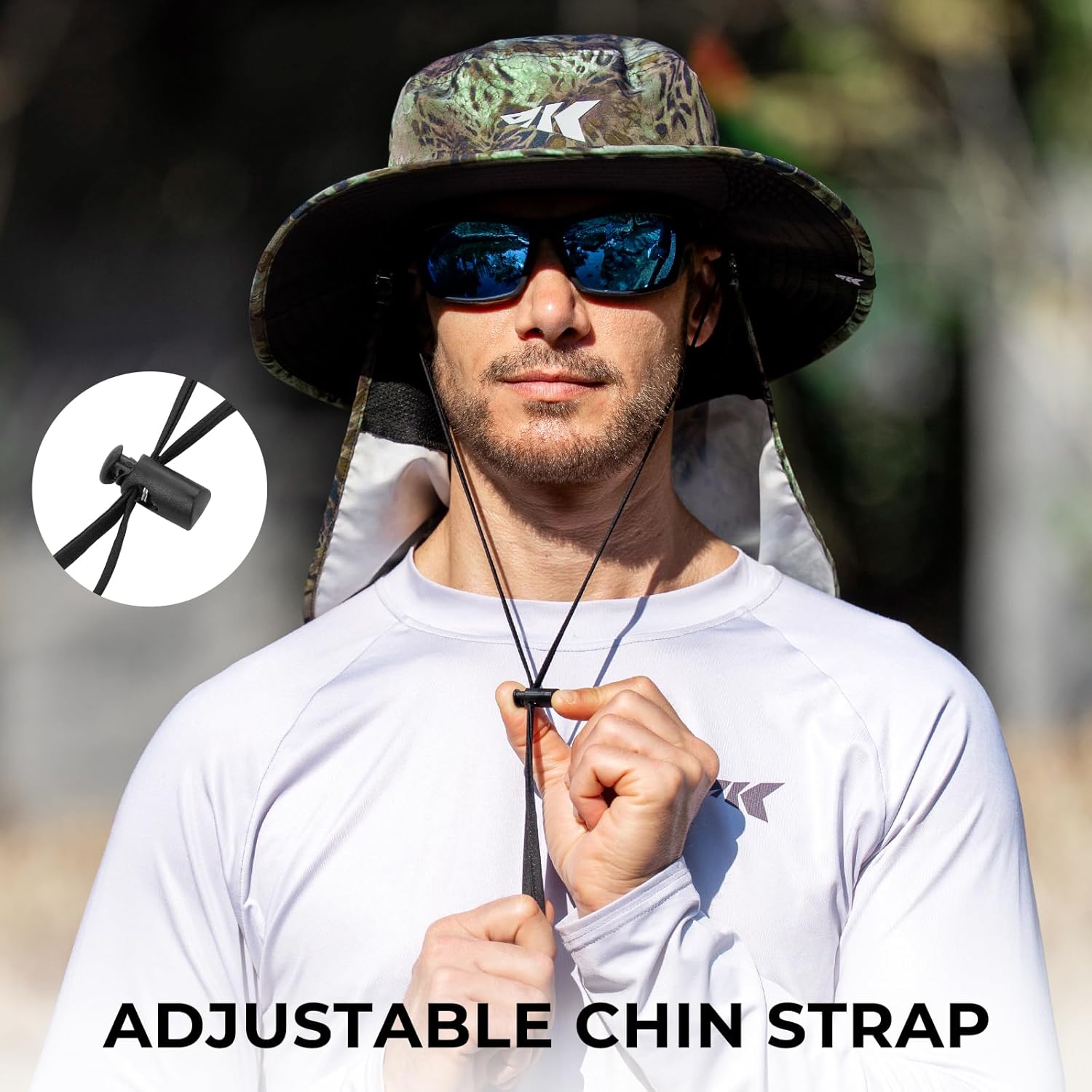 KastKing UPF 50 Boonie Hat Fishing Hat with Removable Neck Flap Sun Hats for Men - Image 5