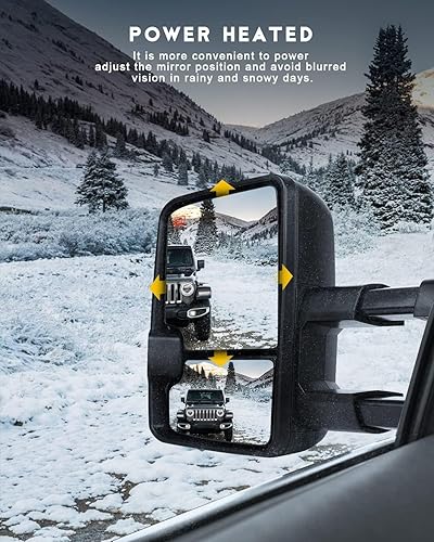 Vista 49 de OCPTY Espejos de remolque para Gmc C2500 1988-2000 para GM 1988-2000 para Chevy para Gmc 1988-2001 para Gmc C/K 1500/2500 Suburban/Yukon 1992-1999