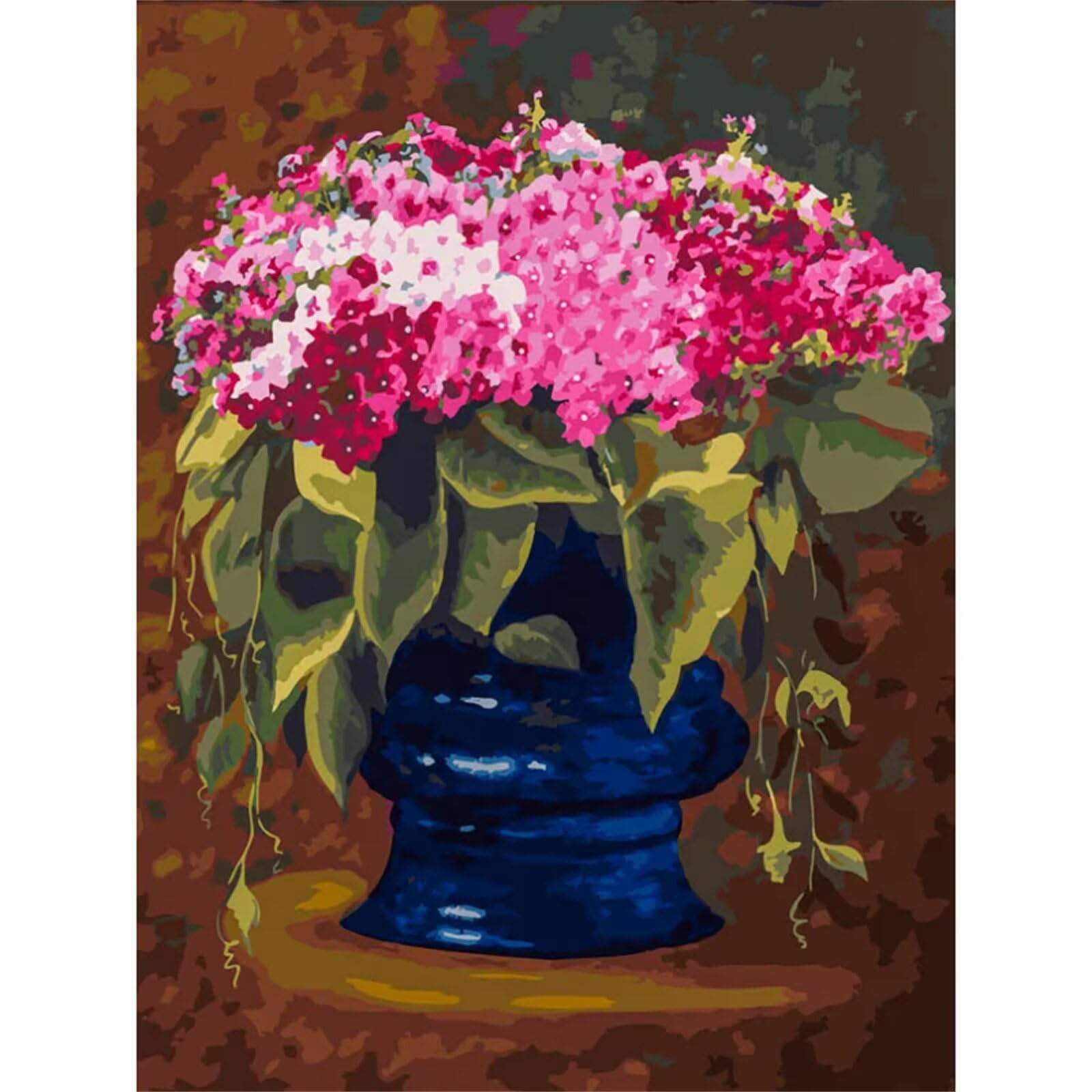 Malen nach Zahlen Erwachsene,Vintage-Blumen Malen Nach Zahlen Set für Kinder Anfänger DIY Digital Ölgemälde Kits auf Leinwand mit Pinseln und Acrylpigment ohne Rahmen für Home Wall Decor 60x75cm