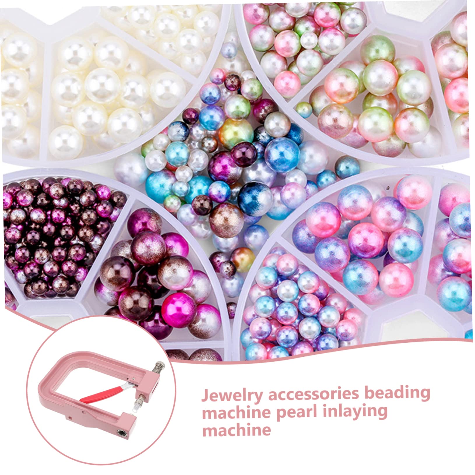 Presse à Perles Manuelle Rose pour Bricolage Costume, Set 1 Pièce