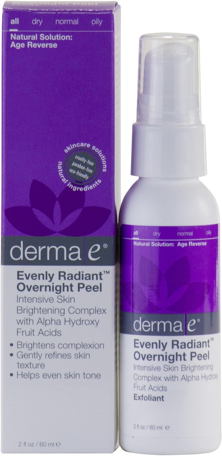 Derma E: Evenly Radiant Overnight Peel With Alpha Hydroxy Acids, 2 Oz (6 pack)ck)