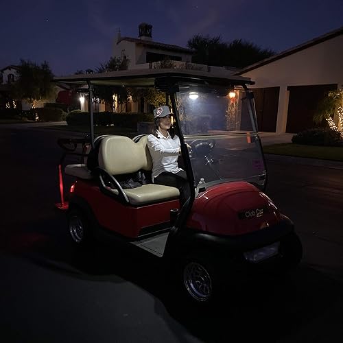 Miniatura 6 de Palo de techo universal para carrito de golf en cualquier lugar, luz LED de un solo toque se adapta a carritos Club Car, adelante, precedente, EZGO,