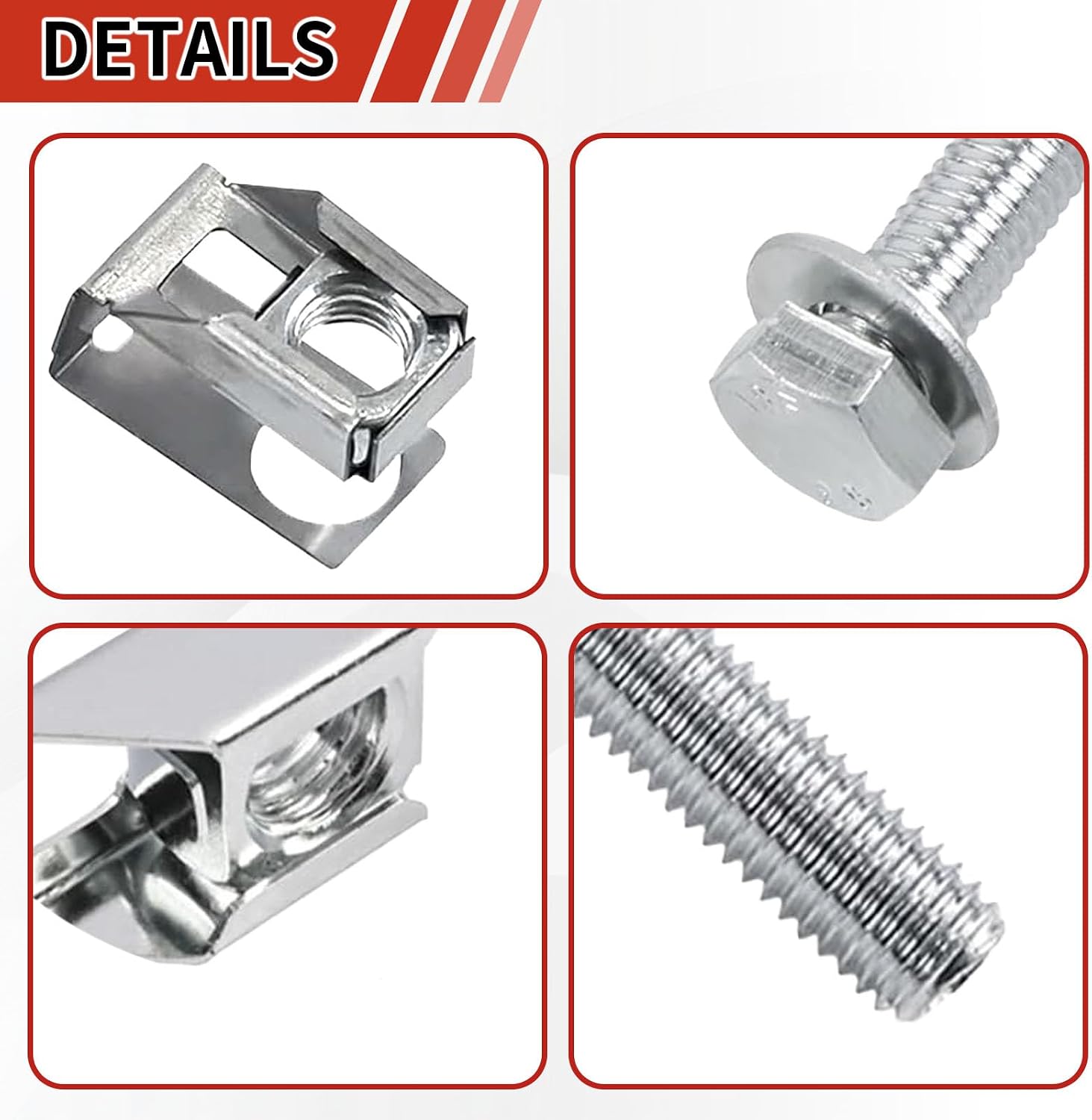 4PCS Exhaust Manifold Flange Bolts & Nuts Hardware Kit Fit for 2011-2024 Jeep Grand Cherokee, 2011-2024 Ram 1500 2500 3500,2004-2010 Dodge Dakota,2014-2024 Ram 4500 5500#6036684AA,55366000AA