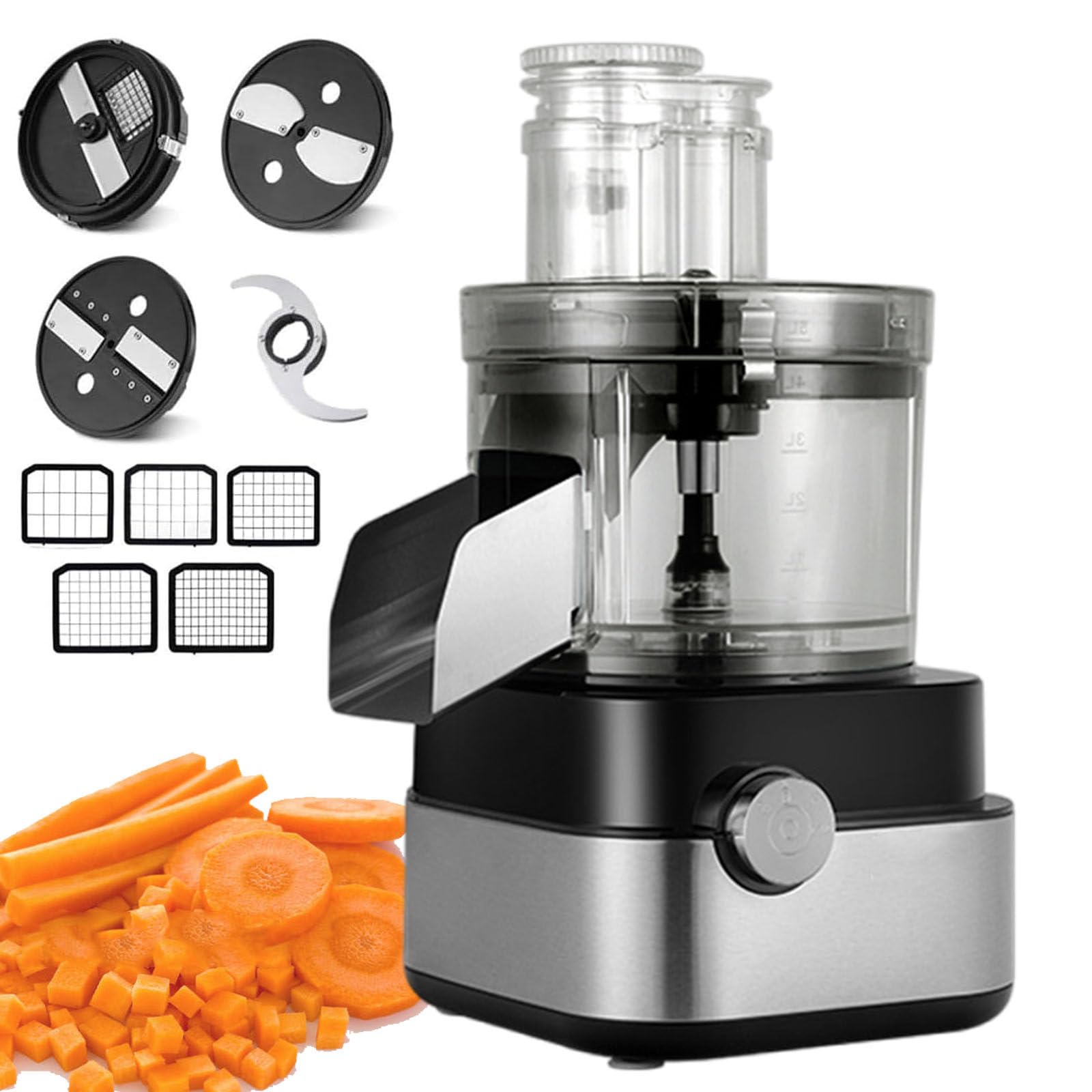 AYCDL 5L Electric Vegetable Dicer, Automatic Dicer and Slicer, Electric French Fry Cutter, Onion Shredder Potato Slicer, Veggie Processor