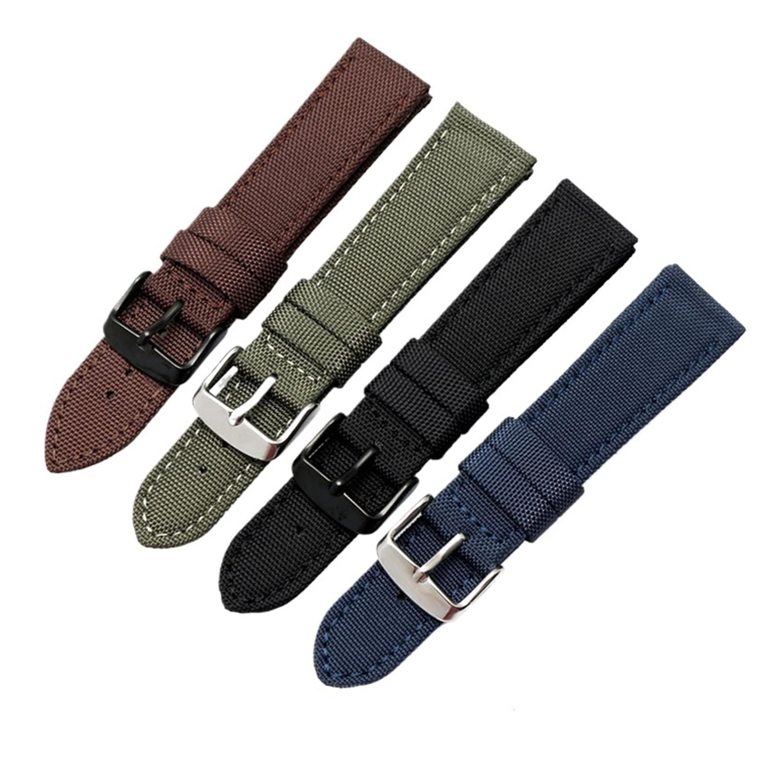 LUGEMA Bracelet De Montre En Nylon, Bracelet Toile, Sport Rembourré Et Résistant, Cuir Confortable