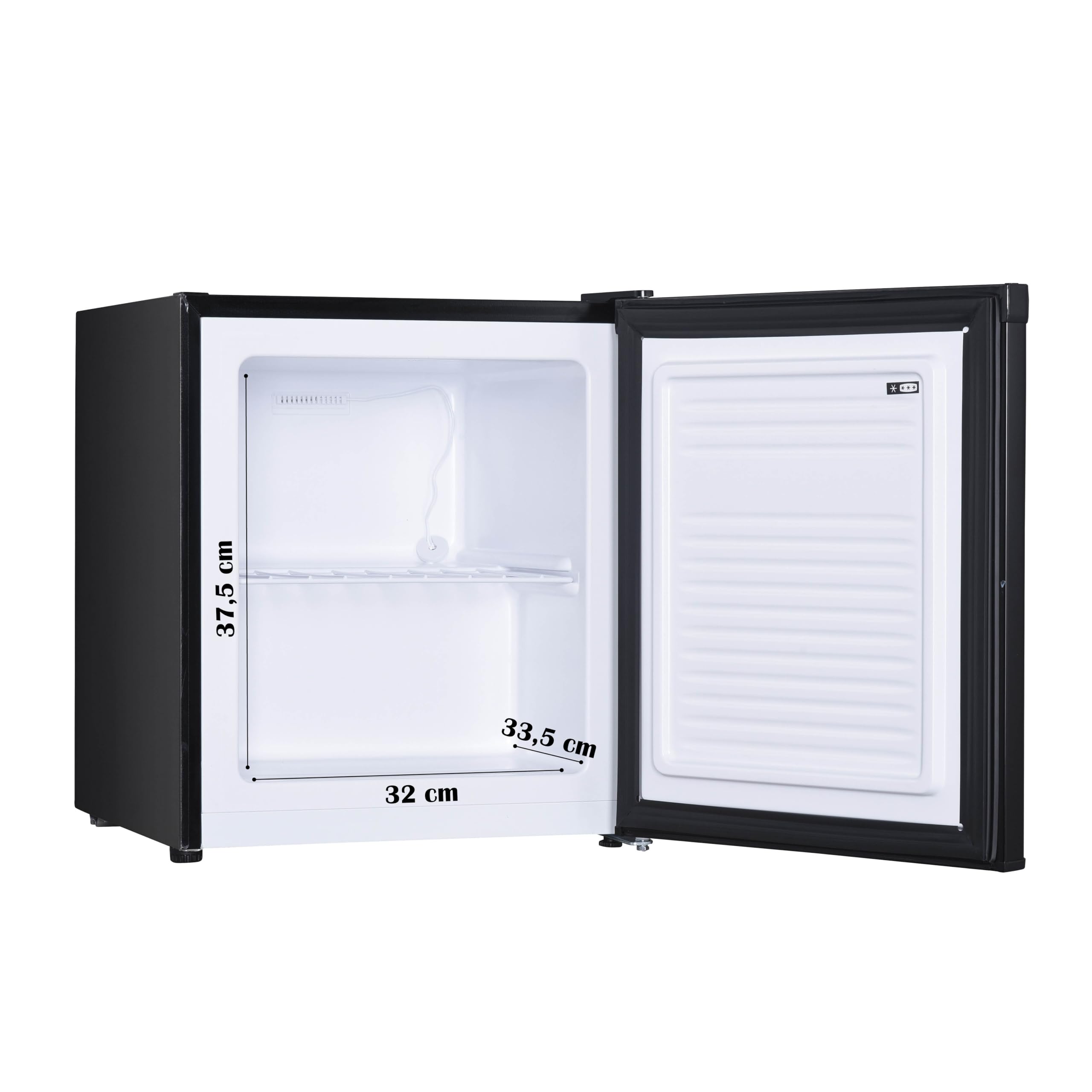 PRIMO PR148DV Mini Gefrierschrank - Gefrierschrank Klein - Freistehend - 33L - D - Schwarz