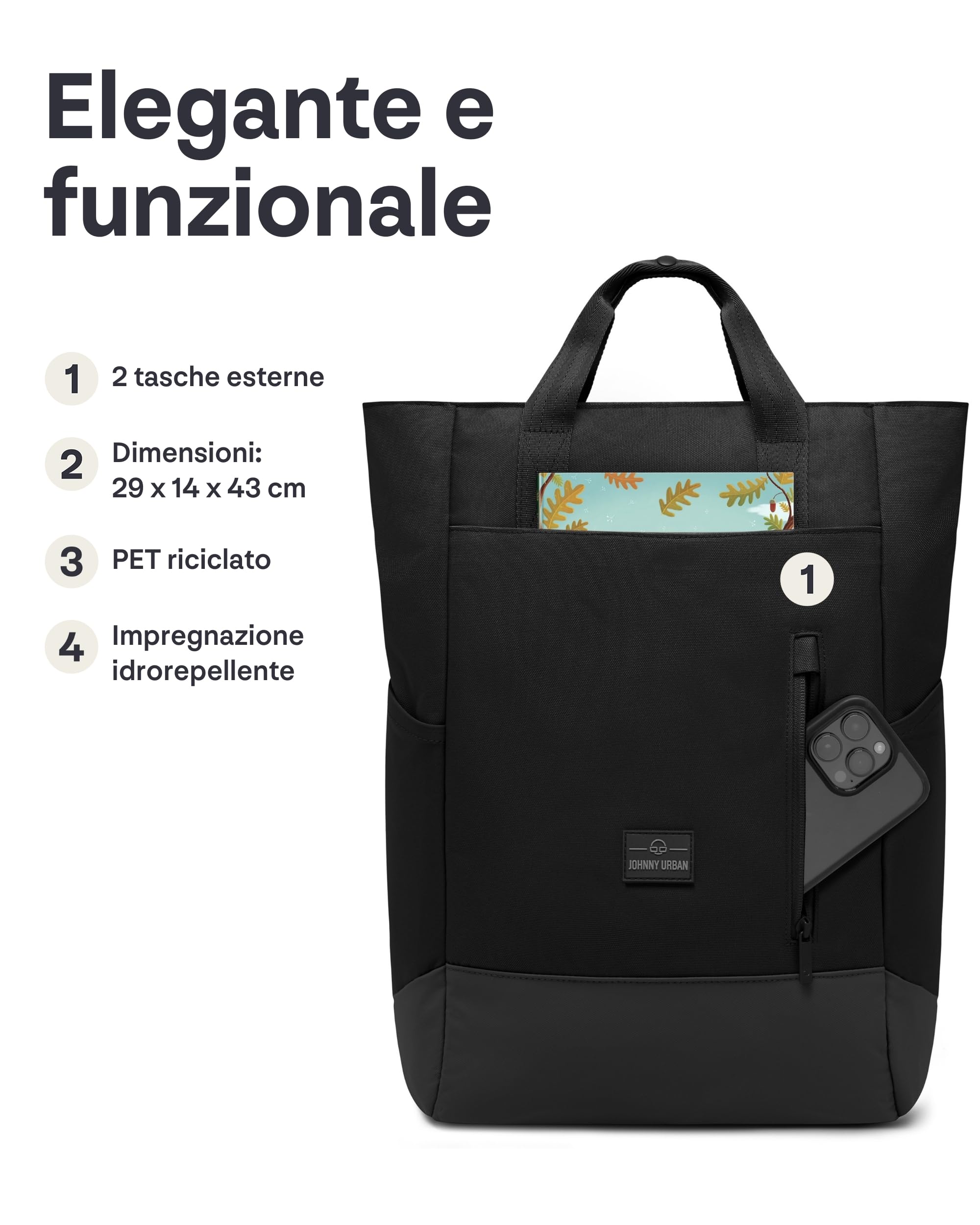 Johnny Urban Zaino Fasciatoio Neonato e Borsa Passeggino - Blair - Fasciatoio Portatile - Zaino Mamma Multifunzione - Volume 16 Litri - Idrorepellente