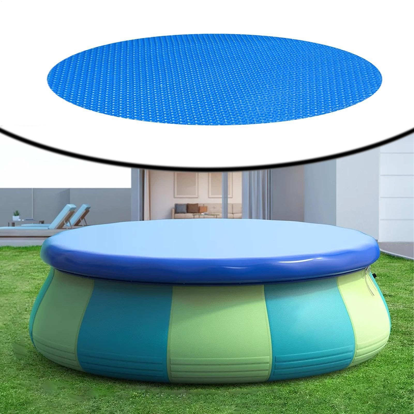 Protezione solare per piscina - Supporto termico pesante, coperta solare, pellicola isolante per piscina, adatta per sotterraneo e fuori terra, inverno, estate, terreno, nuoto nel terreno