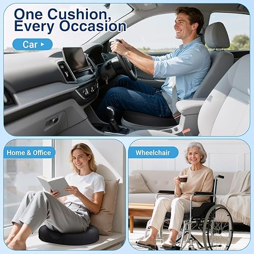 Miniatura 7 de Almohada de dona para embarazo posparto, cojines ergonómicos grandes para asiento de silla, cojín de silla de oficina, almohada transpirable