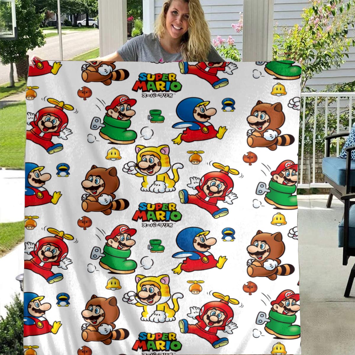 ジェラートピケ マリオ ルイジー ヨッシー キノピオ ブランケット ひざ掛け新品 ジェラートピケ【スーパーマリオ】キノピオブランケット 1枚