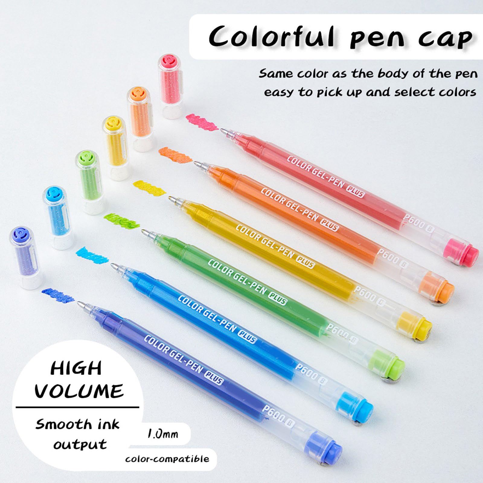 Lot de stylos à encre gel pailletée pour journal et croquis 24/48 dans un plateau pour écrire, étudier, marquer et prendre des notes