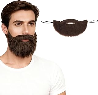 FVCENT Beard Brown Men's Beard Brown Costume Facial Supplies Disguise Male Makeup Cosplay Holiday Party Party