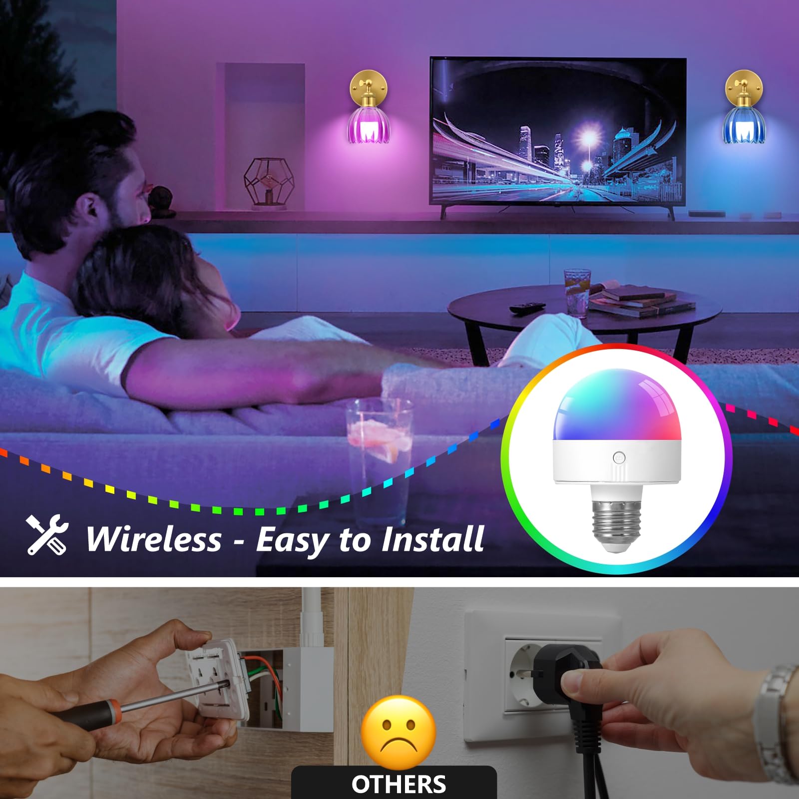 Klassische batteriebetriebene Wandleuchte mit grünem Tulpenglas-Display, kabellos, wiederaufladbar, mit LED-Wandlicht mit verstellbarer Fernbedienung für Nachttisch, Schlafzimmer