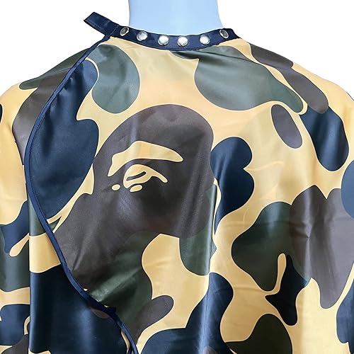 Miniatura 2 de Capa de peluquería para hombre, capa de peluquería profesional con broches de presión, capa impermeable para peinado, 63 x 56 pulgadas