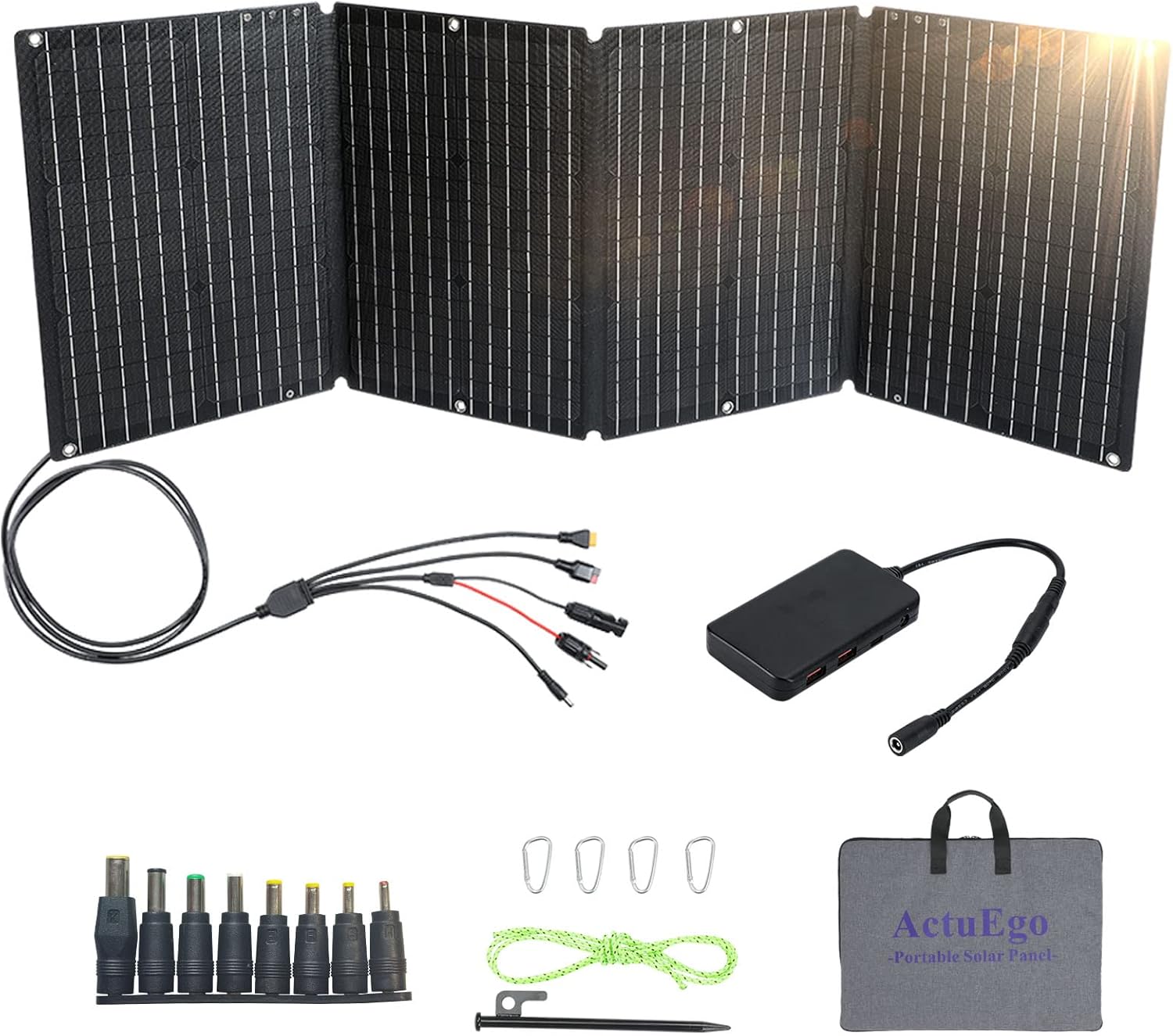 Portable Solar Panel Kit IP68 Waterproof 110W Solar Panels
