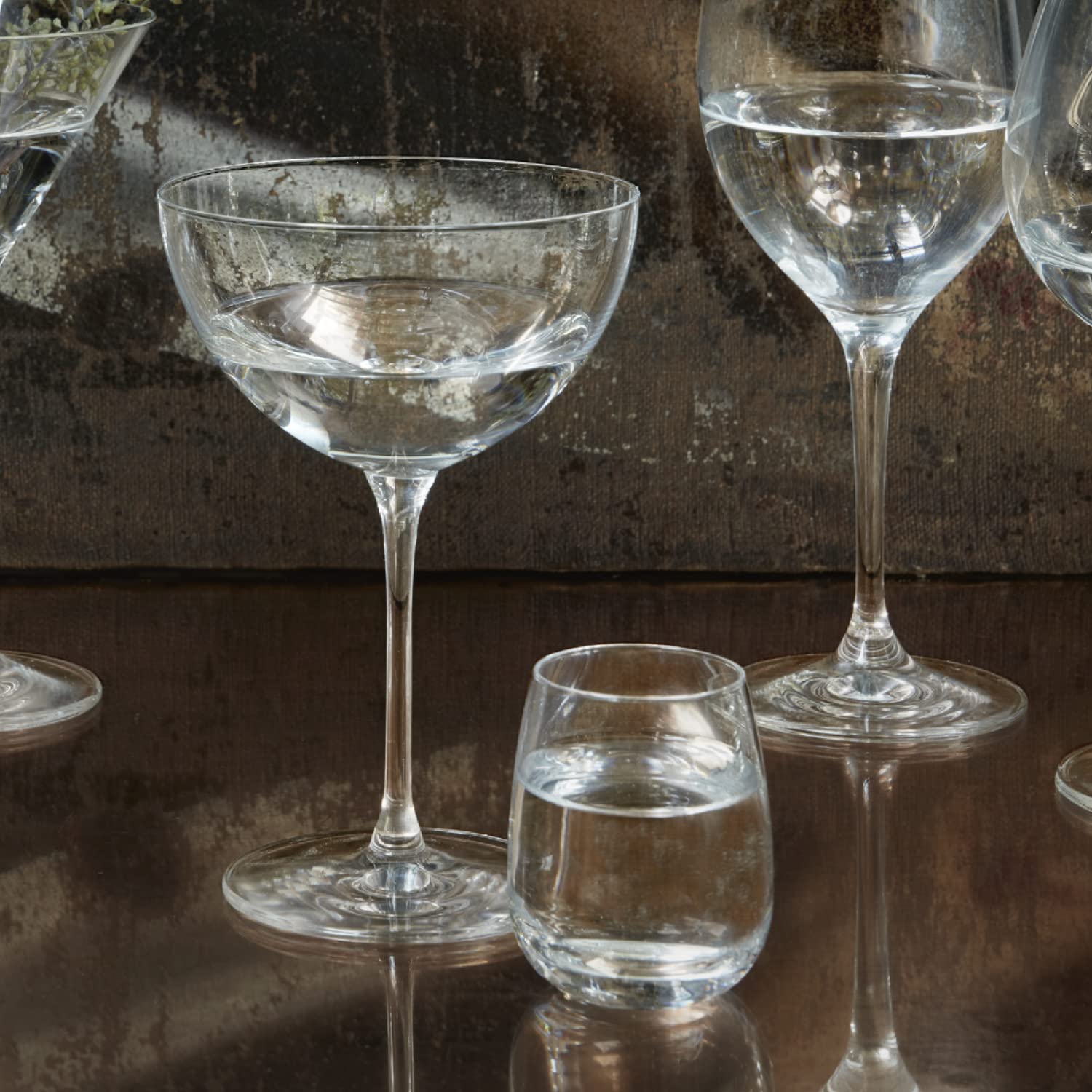 Livellara Milano Bicchiere da Vino 250 ml Vetro, Set da 2, Bicchieri Particolari per Vino Rosso o Bianco, Colore Acqua Mare, Collezione: Damasco | Leroy Merlin
