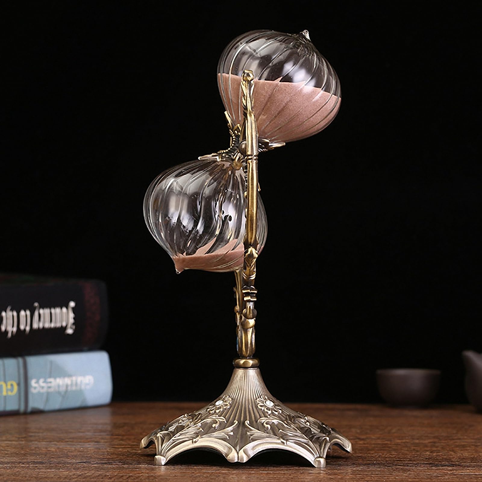 Reloj de Arena de Arena movediza de Arte de Vidrio de 30/60 Minutos de Estilo nórdico, Adornos creativos de Temporizador de Arena de Cuenta Regresiva en Forma de corazón,Style4,30min