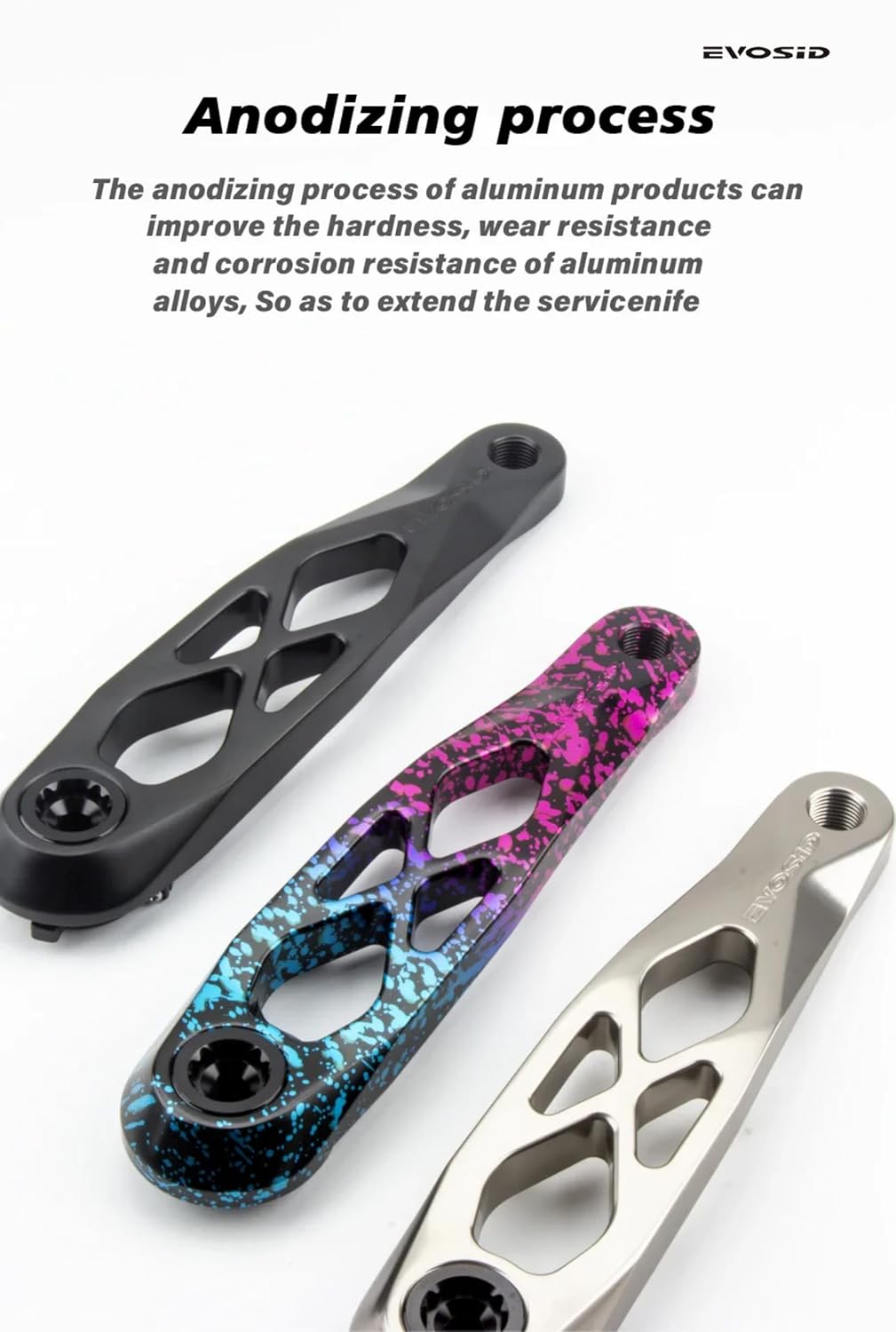 MTB Bicycle Crankset DUB 29 R-SPEC Trail Enduro Bicycle Hollow Bike Crank 165/170/175mm Spindle CNC for E-BIKE (Rainbow Crank 175mm)